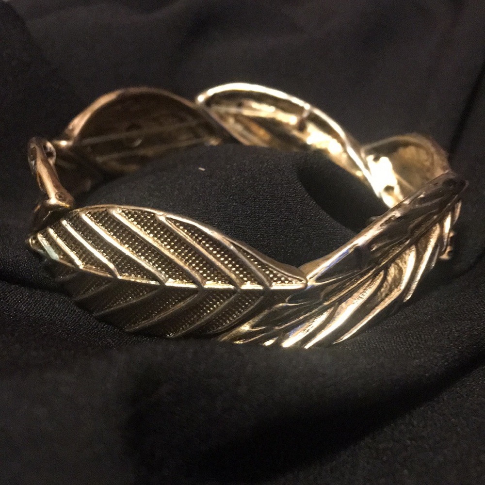 Gold leaf bracelet